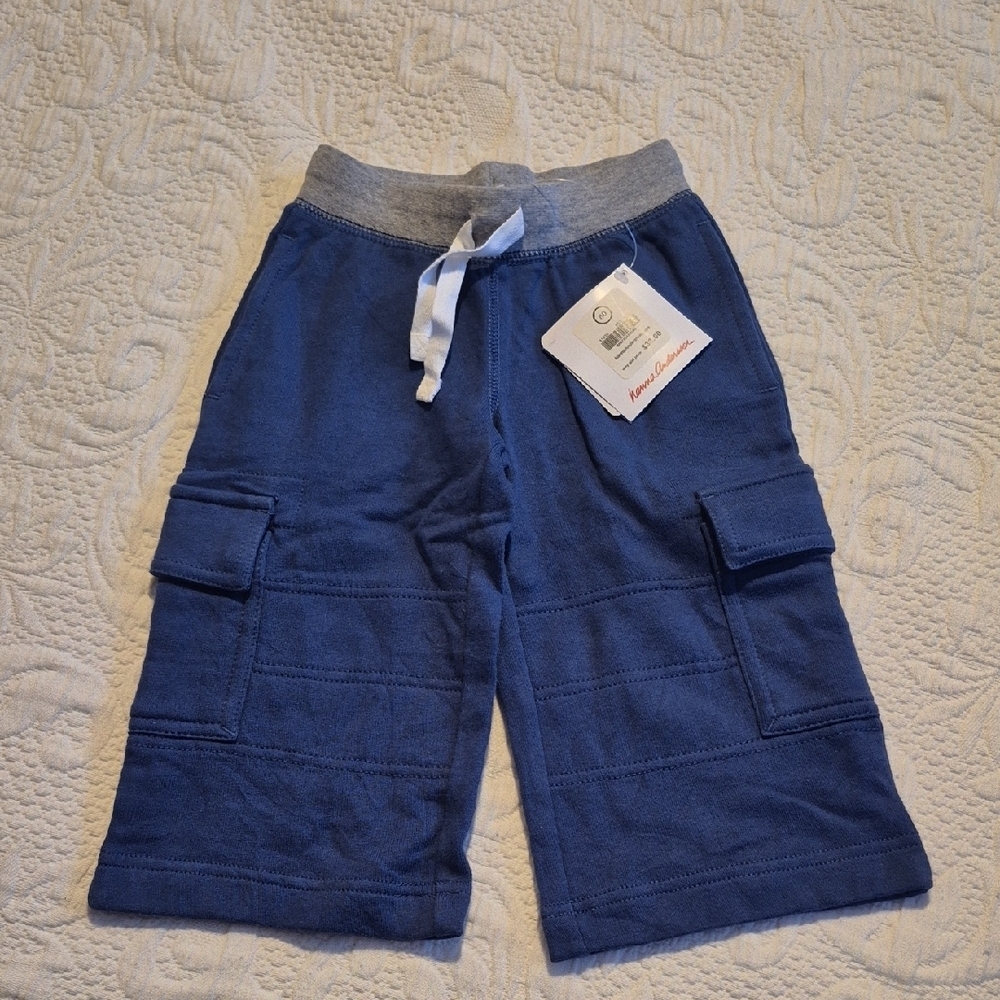 Hanna Andersson 80 or 18-24 months blue cargo joggers NWT